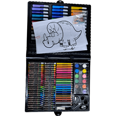 Maleta de Pintura Dino Selvagem c/ 150 Peças UNICA - Kidverte